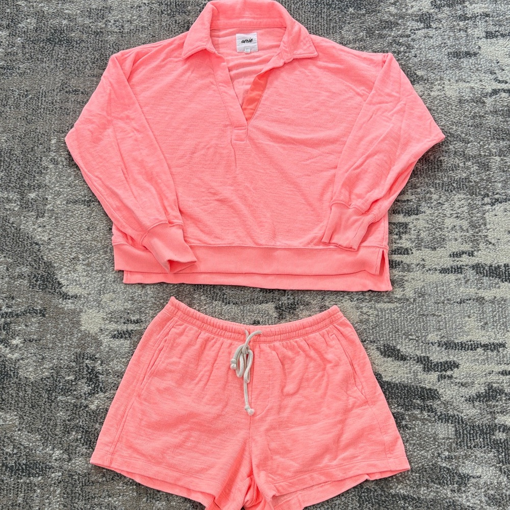 Aerie Set Neon coral